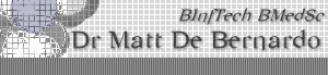 Dr Matt De Bernardo's Website Portfolio